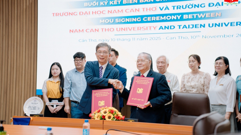 Nam Can Tho University (DNC) and Tajen University (Taiwan) sign Memorandum of Understanding